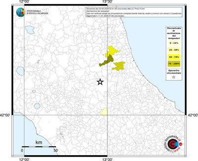 Mappa territorio comunale con almeno 3 questionari