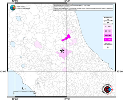 Mappa territorio comunale con almeno 3 questionari