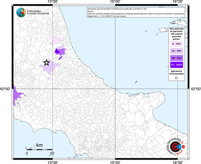Mappa territorio comunale con almeno 3 questionari