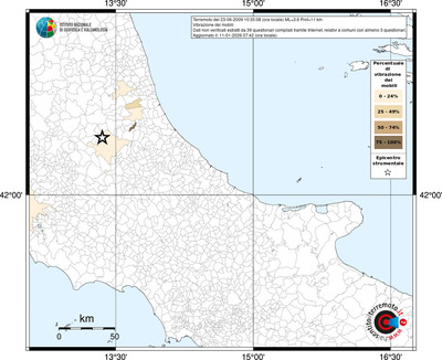 Mappa territorio comunale con almeno 3 questionari