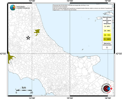 Mappa territorio comunale con almeno 3 questionari