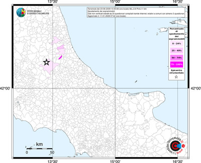 Mappa territorio comunale con almeno 3 questionari