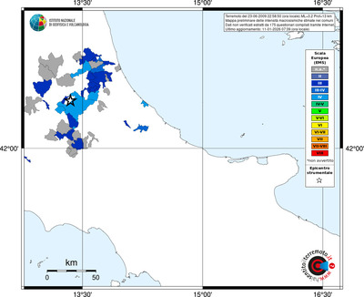 Mappa EMS - territori comuni