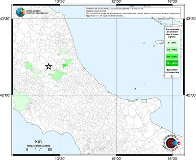 Mappa territorio comunale con almeno 3 questionari
