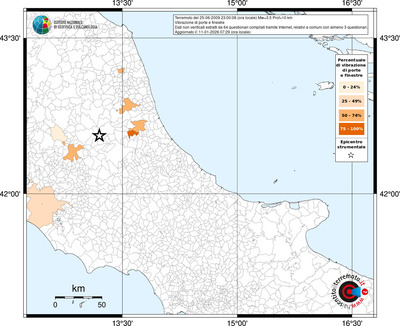 Mappa territorio comunale con almeno 3 questionari