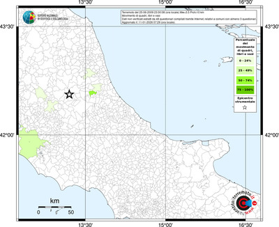 Mappa territorio comunale con almeno 3 questionari