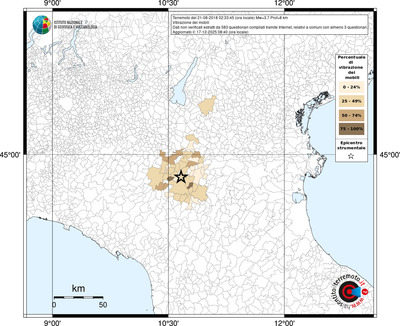 Mappa territorio comunale con almeno 3 questionari