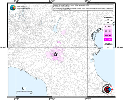 Mappa territorio comunale con almeno 3 questionari