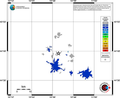 Mappa EMS - territori località
