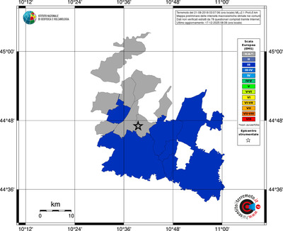 Mappa EMS - territori comuni