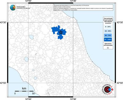 Mappa territorio comunale con almeno 3 questionari