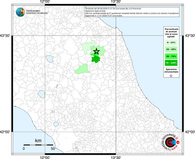 Mappa territorio comunale con almeno 3 questionari