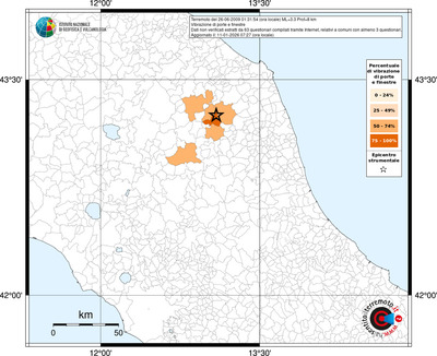 Mappa territorio comunale con almeno 3 questionari