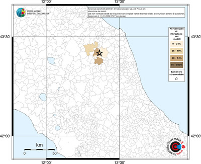 Mappa territorio comunale con almeno 3 questionari