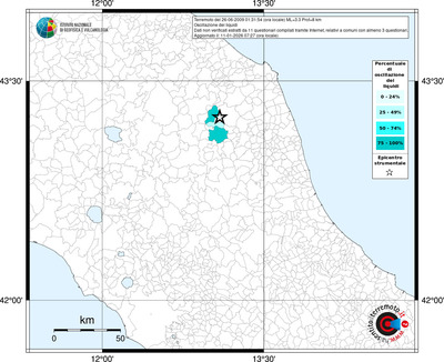 Mappa territorio comunale con almeno 3 questionari