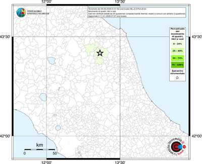 Mappa territorio comunale con almeno 3 questionari