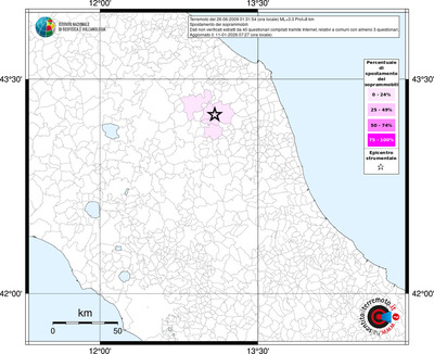 Mappa territorio comunale con almeno 3 questionari
