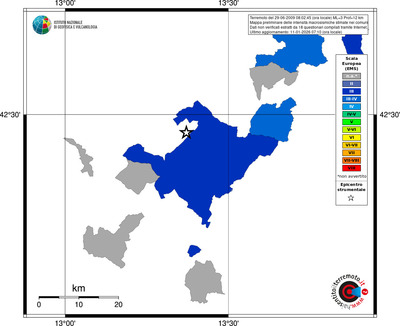 Mappa EMS - territori comuni