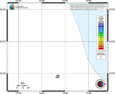 Mappa EMS - territori località