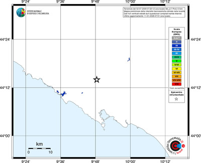 Mappa EMS - territori località