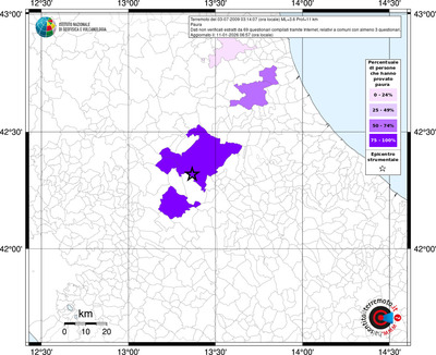 Mappa territorio comunale con almeno 3 questionari