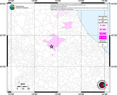 Mappa territorio comunale con almeno 3 questionari