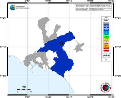 Mappa EMS - territori comuni