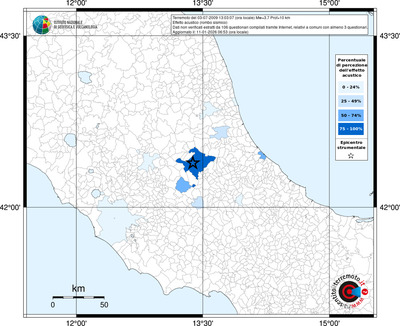 Mappa territorio comunale con almeno 3 questionari