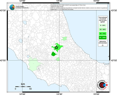 Mappa territorio comunale con almeno 3 questionari