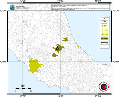 Mappa territorio comunale con almeno 3 questionari