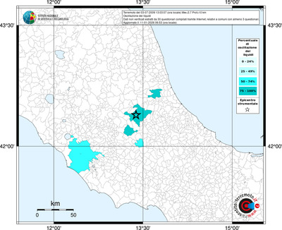 Mappa territorio comunale con almeno 3 questionari