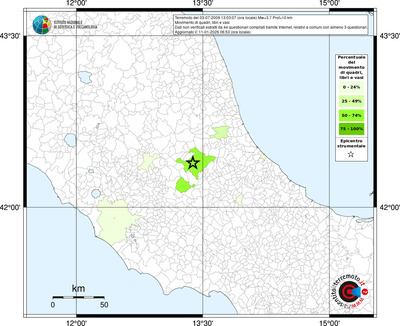 Mappa territorio comunale con almeno 3 questionari