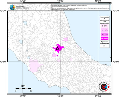 Mappa territorio comunale con almeno 3 questionari