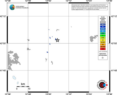 Mappa EMS - territori località