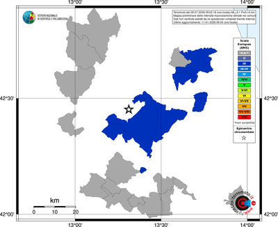 Mappa EMS - territori comuni