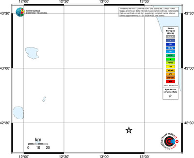 Mappa EMS - territori località