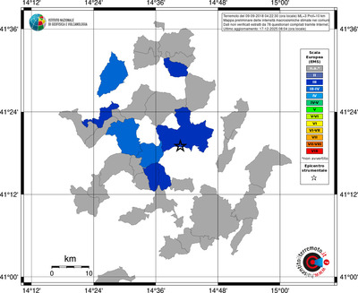 Mappa EMS - territori comuni