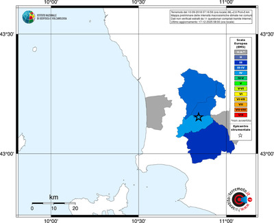 Mappa EMS - territori comuni