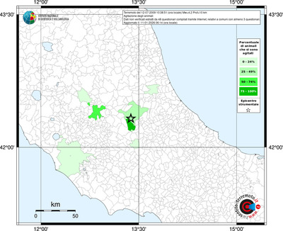 Mappa territorio comunale con almeno 3 questionari