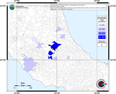 Mappa territorio comunale con almeno 3 questionari