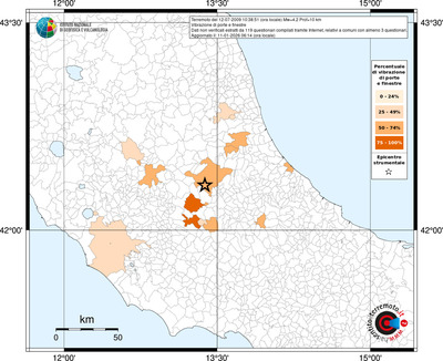 Mappa territorio comunale con almeno 3 questionari