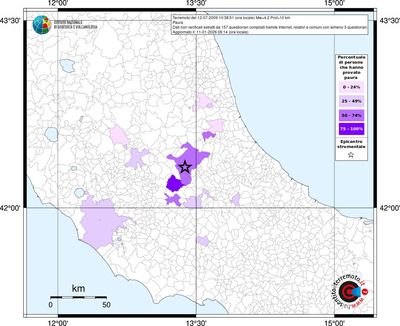 Mappa territorio comunale con almeno 3 questionari
