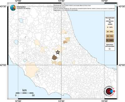 Mappa territorio comunale con almeno 3 questionari