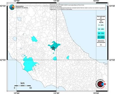 Mappa territorio comunale con almeno 3 questionari