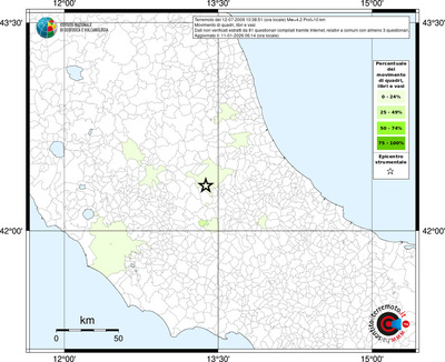 Mappa territorio comunale con almeno 3 questionari
