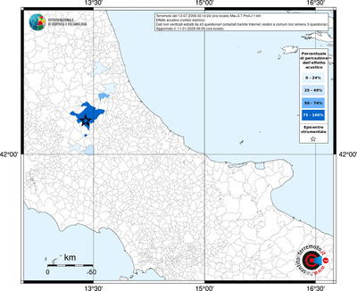 Mappa territorio comunale con almeno 3 questionari