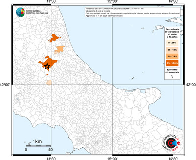 Mappa territorio comunale con almeno 3 questionari