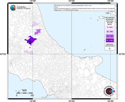 Mappa territorio comunale con almeno 3 questionari