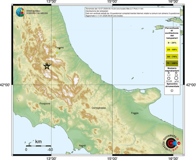 Mappa comuni con almeno 3 questionari
