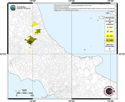Mappa territorio comunale con almeno 3 questionari